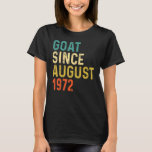 50th Birthday 50 Years Old Goat Since August 1972 T-Shirt<br><div class="desc">50th Birthday 50 Years Old Goat Since August 1972</div>