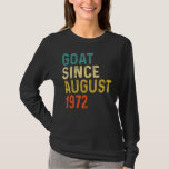 50th Birthday 50 Years Old Goat Since August 1972 T-Shirt<br><div class="desc">50th Birthday 50 Years Old Goat Since August 1972</div>