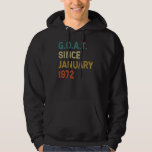 50th Birthday 50 Years Old Goat Since January 1972 Hoodie<br><div class="desc">50th Birthday 50 Years Old Goat Since January 1972</div>