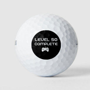 50th Birthday / 50th Anniversary Level 50 Complete Golf Balls