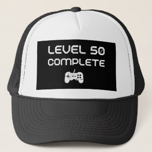 50th Birthday / 50th Anniversary Level 50 Complete Trucker Hat