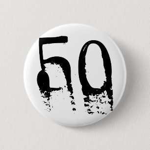 50th Birthday 6 Cm Round Badge