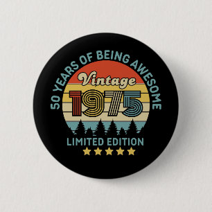50th Birthday 6 Cm Round Badge