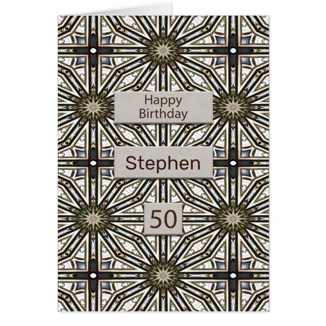 50th Birthday Abstract Mandala Design (Front)