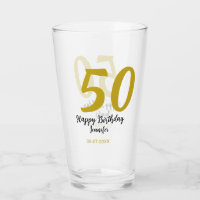 50th birthday add name date year black template go