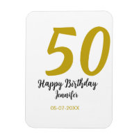 50th birthday add name date year black template go