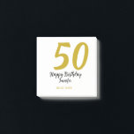 50th birthday add name date year black template go post-it notes<br><div class="desc">editable design</div>