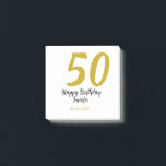 50th birthday add name date year black template go post-it notes<br><div class="desc">editable design</div>