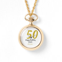 50th birthday add name date year black template go