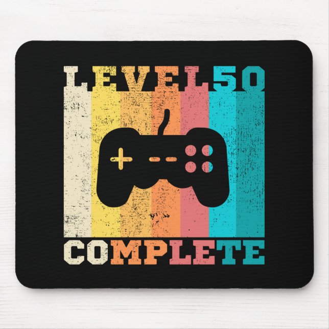 50th Birthday/ Anniversary Level 50 Complete Mouse Pad (Front)