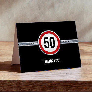 50th Birthday - ANY AGE Thank You Card
