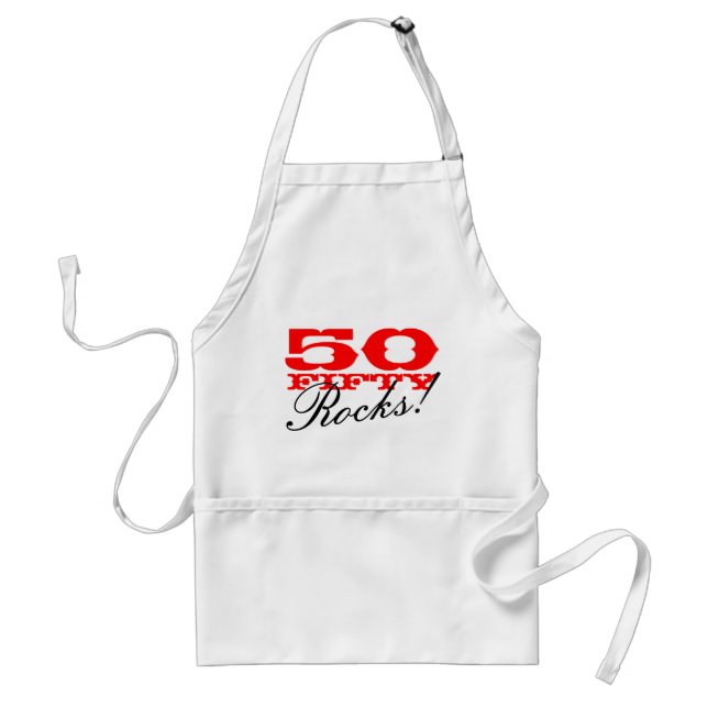 50th Birthday apron | Fifty Rocks! (Front)