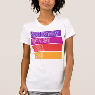 50th Birthday Awesome Since 1974, Vintage Limited T-Shirt