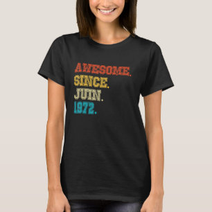 50th Birthday  Awesome Since February 1972 50 Year T-Shirt