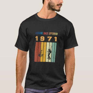50Th Birthday - Awesome Since September 1971 Retro T-Shirt