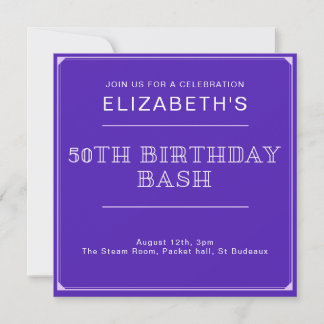 50th Birthday Bash Custom Invitation