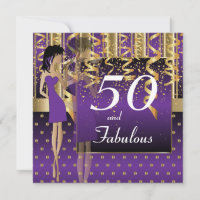 50th Birthday Bash Girl Party | Purple & Gold
