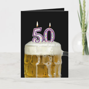50th Birthday Beer Card