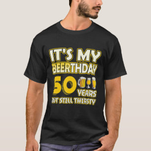 50th Birthday   Beerthday 50 Years Old Funny Beer  T-Shirt