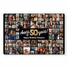 50th Birthday Black Gold 100 Photo Collage