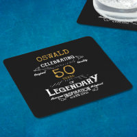 50th Birthday Black Gold Legendary Retro