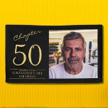 50th Birthday Black Gold Photo Banner<br><div class="desc">Celebrate your loved one's birthday in style with a black and gold birthday banner featuring their favourite photo. Discover how this high-quality,  customisable banner can elevate any birthday celebration and create a lasting impression for the birthday honoree.</div>