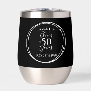 50th Birthday Black Silver Cheers to 50 Years