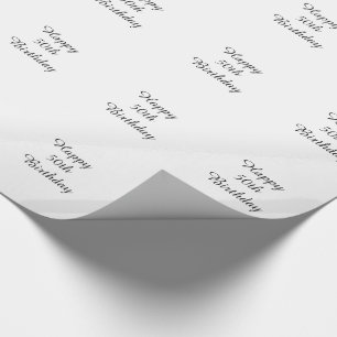 50th Birthday, black & white gift wrap. Wrapping Paper