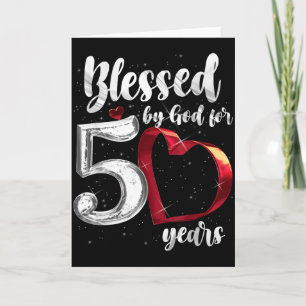50th Birthday Blessed By God For 50 Years Birthday Card