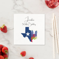 50th Birthday Bluebonnets Texas Fifty Floral