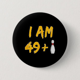 50th Birthday Bowling Shirt Funny Bowler Party Gif 6 Cm Round Badge