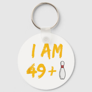 50th Birthday Bowling Shirt Funny Bowler Party Gif Key Ring
