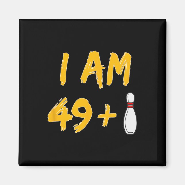 50th Birthday Bowling Shirt Funny Bowler Party Gif Magnet (Front)