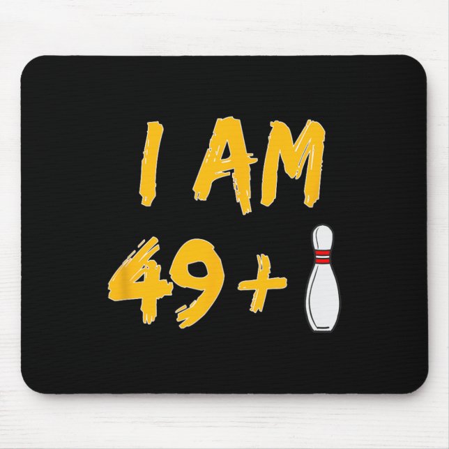 50th Birthday Bowling Shirt Funny Bowler Party Gif Mouse Pad (Front)