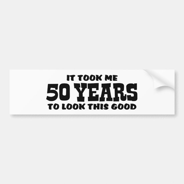 50th Birthday Bumper Sticker (Front)