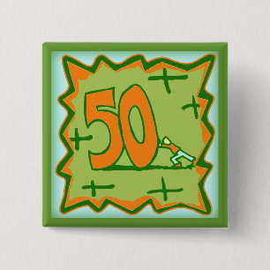 50th Birthday Button