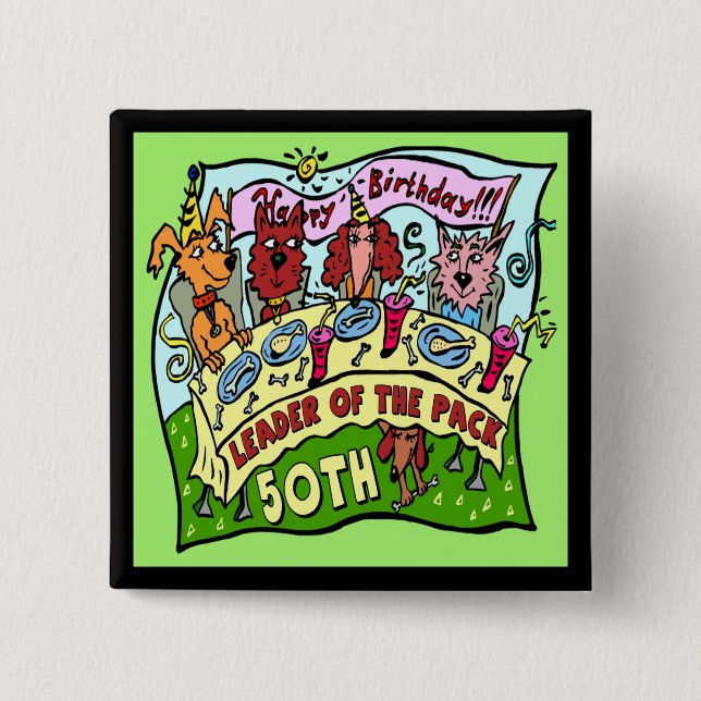 50th Birthday Button (Front)