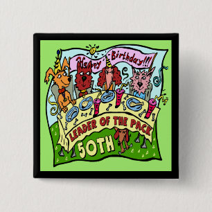 50th Birthday Button