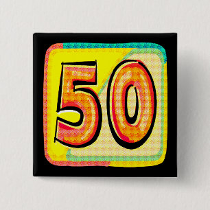 50th Birthday Button