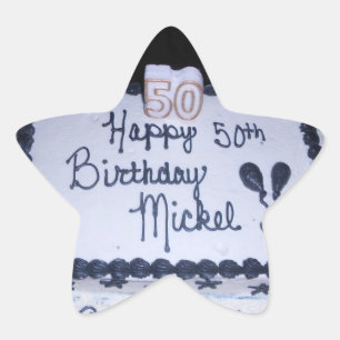 50th Birthday Cake Stickers
