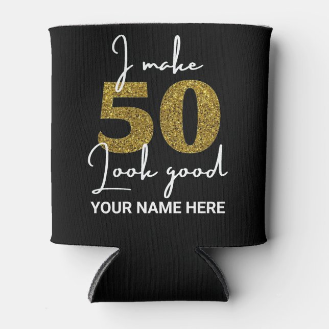 50th Birthday  Can Cooler (Front)
