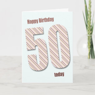 50th birthday card with huge numbers