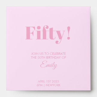 50th Birthday Celebration Card Envelope