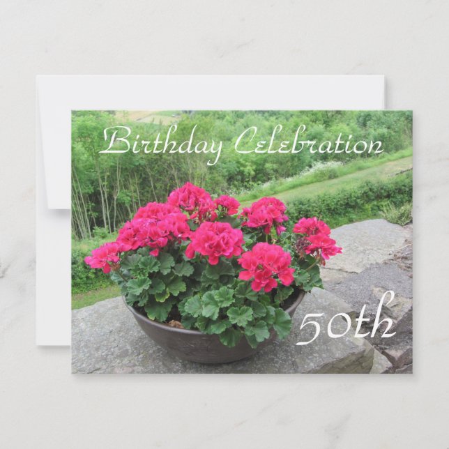 50th Birthday Celebration Invitation (Front)