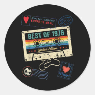 50th Birthday Celebration Vintage Soccer Fan Retro Classic Round Sticker