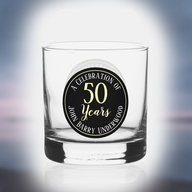50th Birthday Celebration Whiskey Glass (Creator Uploaded)