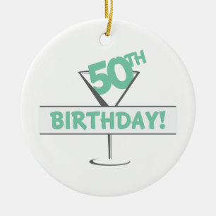 50Th Birthday! Ceramic Tree Decoration