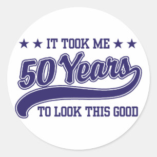 50th Birthday Classic Round Sticker