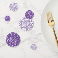 50th Birthday Cool Number Pattern Purple and White