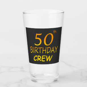 50th Birthday Crew 50 Party Crew Group Drinking Glass